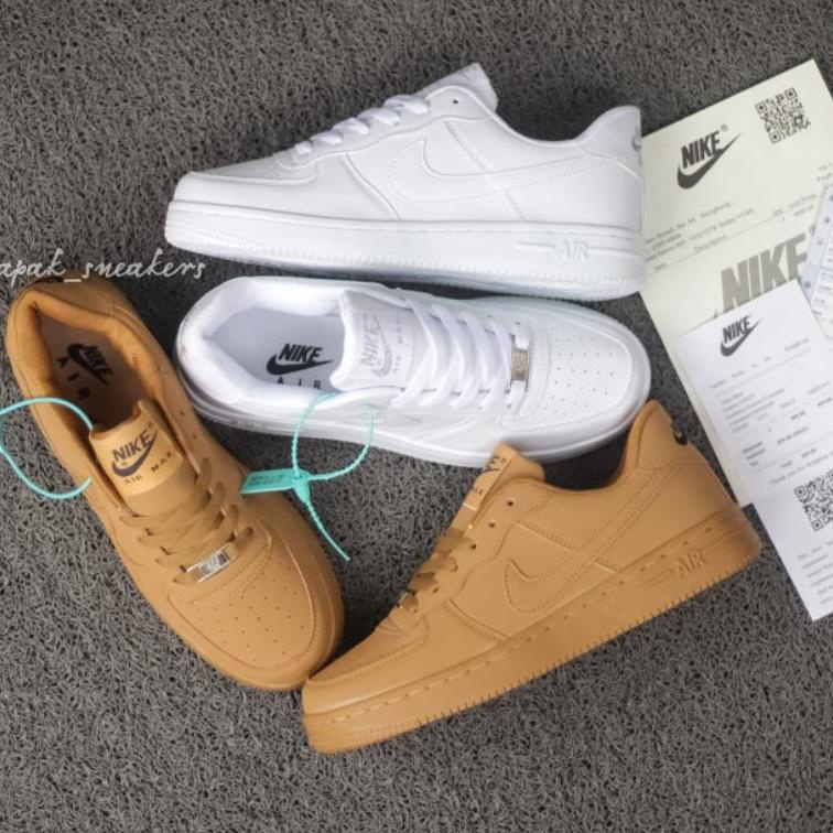 uhj51 IMPORT PREMIUM SEPATU SNEAKERS PUTIH PRIA NIKE AIR FORCE 1 07 FULL WHITE GUM SEPATU PRIA PUTIH