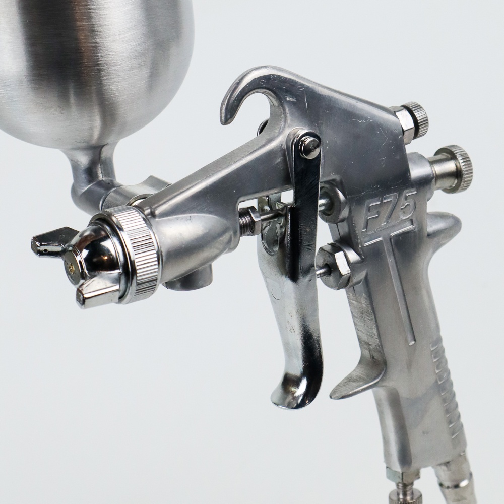 Professional Spray Gun Pneumatic Airbrush Metal Tank 1.0mm - F-75 - Silver