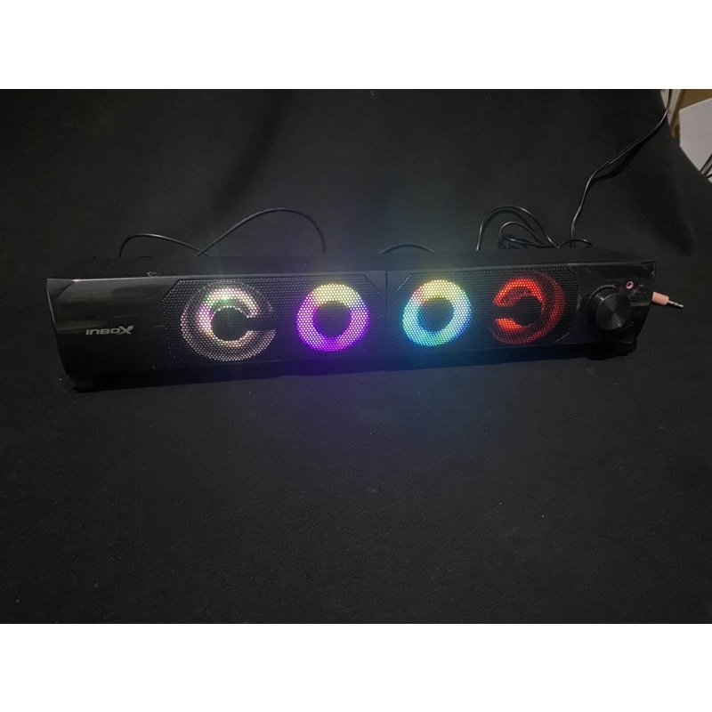 Speaker INBOX GS-07 Laptop/PC/ Gaming Soundbar Super Bass Portable RGB Lighting - Garansi 1 Tahun