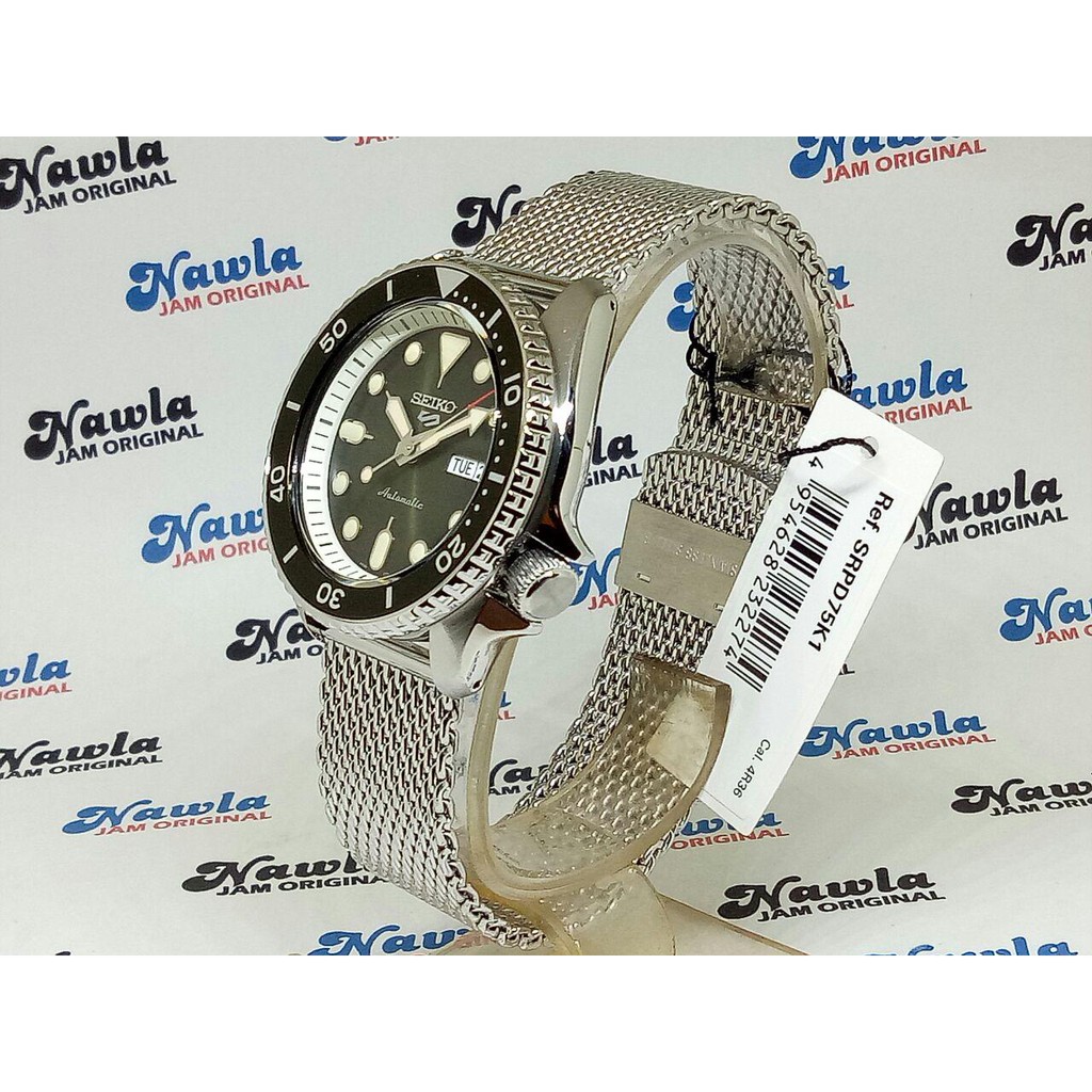 Seiko 5 Sports SRPD75K1 Automatic Green Dial - Jam Tangan Pria SRPD75