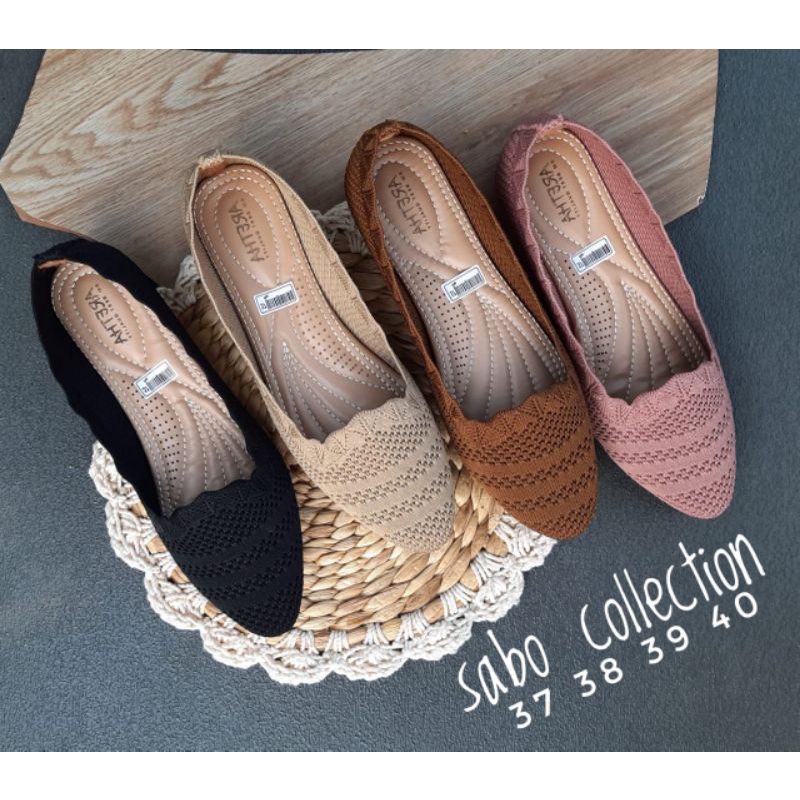 Sepatu Ballet Flat Shoes Rajut Wanita ARETHA