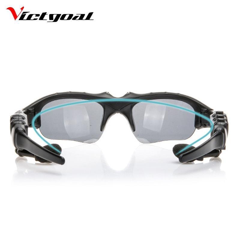 VICTGOAL Kacamata Polarized Earphone Bluetooth dengan 5 Lensa V9100 HITAM