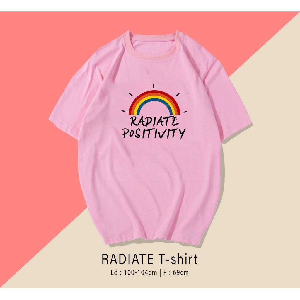 POSITIVITY  / TERMURAH BAJU KAOS KATUN WANITA LENGAN PENDEK / TUMBLR TEE