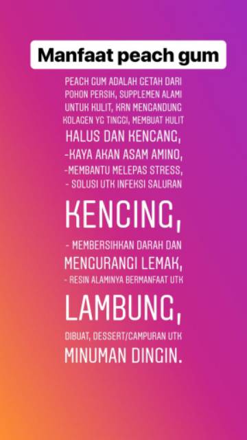 Peach gum Dessert size L SUPER A+ 10mangkok ,setiap pembelian 1pack PGD L FREE spt gbr