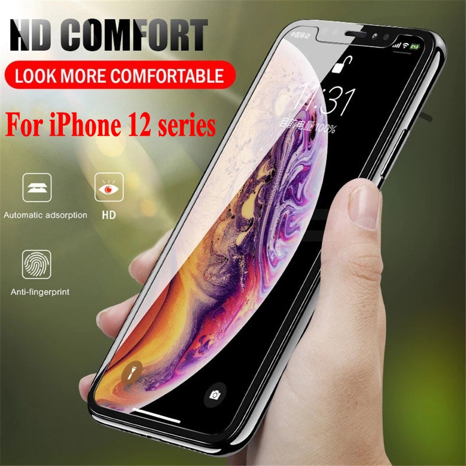 Clear Tempered Glass Screen protector Protective Glass Film Compatible with  12 Pro Max