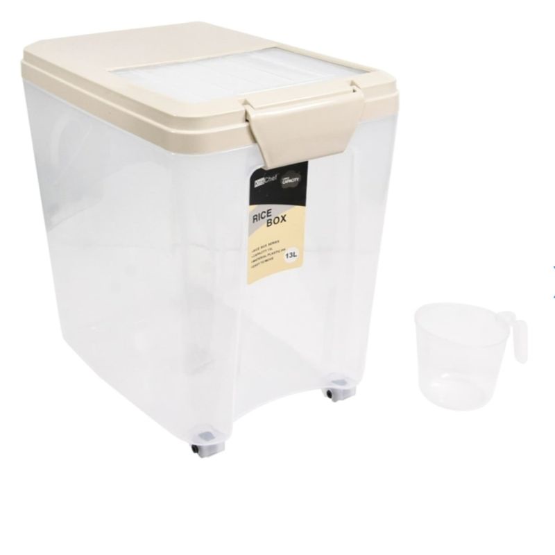 KRISCHEF Tempat Beras 13Ltr/Box Beras/Container Beras/Rice Box Plastic