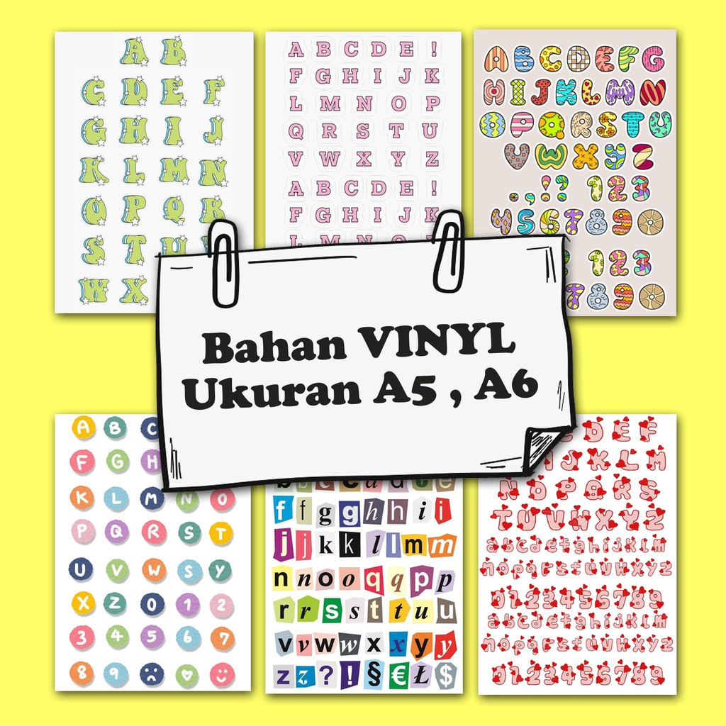 

Stiker alphabet | stiker aestetik | stiker huruf | stiker deco