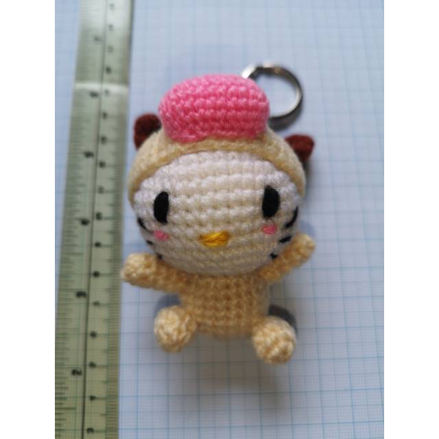 Gantungan Kunci Rajut Handmade Amigurumi Crochet Hellokitty Shio Sapi