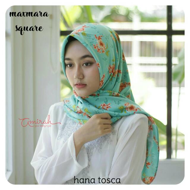 Segiempat maxmara hana / maxmara square / jilbab maxmara murah / hijab maxmara