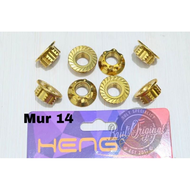 mur probolt new gold m10 atau mur 14 gold original heng thailand