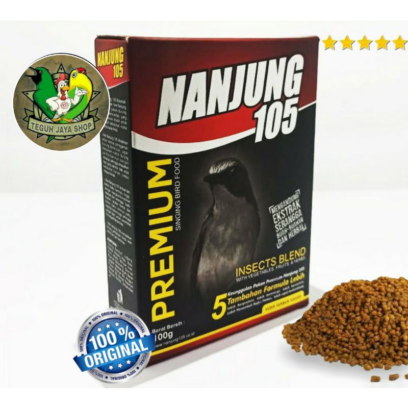Nanjung 105 Ebod Jaya Voer Serbuk Kasar Pakan Burung Lomba Untuk Murai Kacer Poksay Cendet Anis Dll