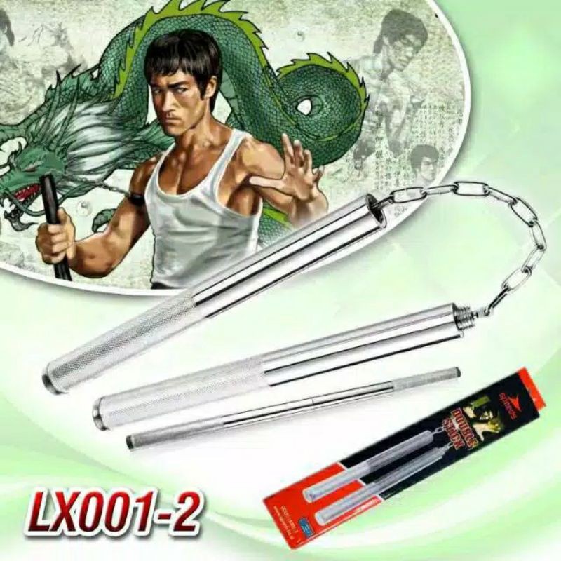 Double stick besi Nunchaku bruslee