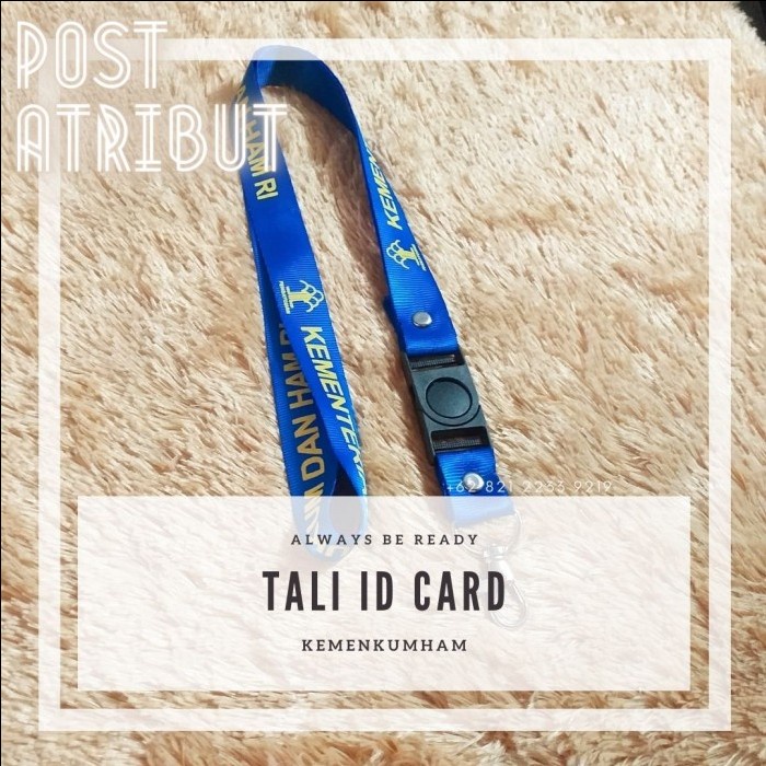 

t050r4v Tali Id Card Kemenkumham/Id Card Kemenkumham/ Pojok Pas / Post Atribut - Biru Rg050Rg