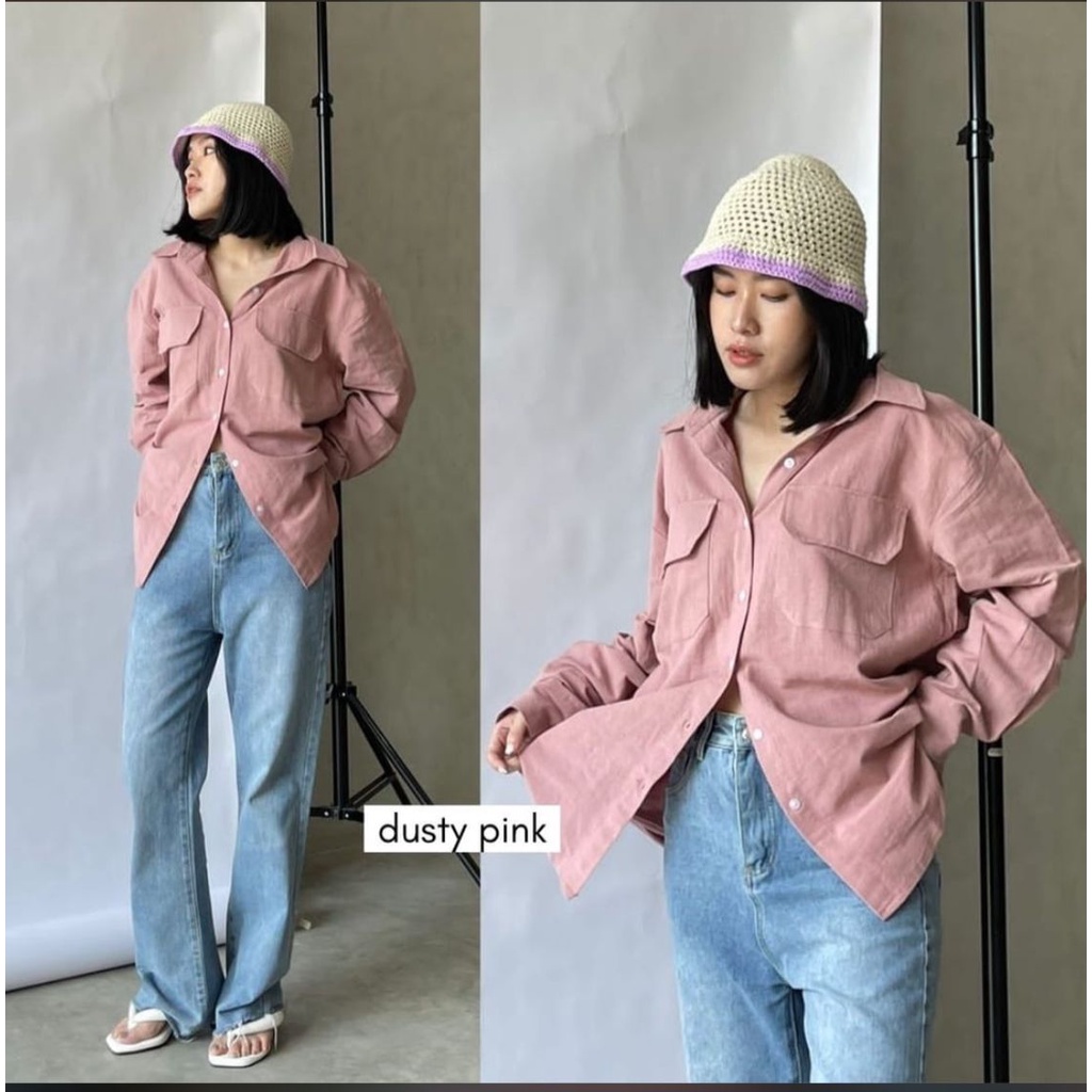 Shella Kemeja Linen Oversize