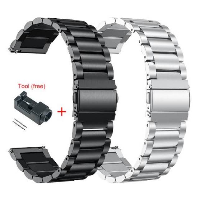 Strap tali Rantai Xiaomi Mi watch color s1 active Amazfit GTR 47mm pace stratos 22mm stainless steel band jam