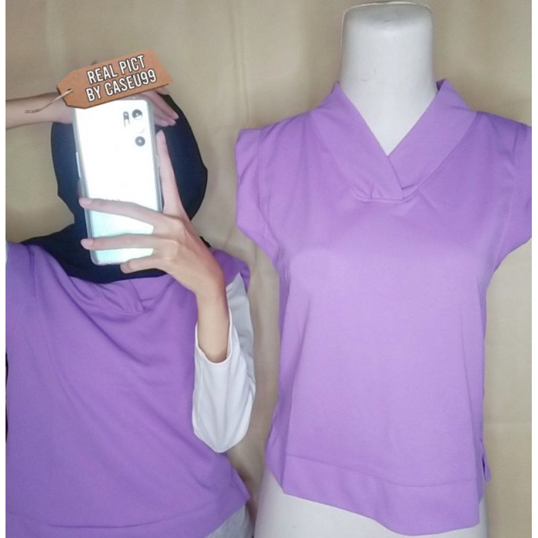 purple vest basic rompi dewasa anak anak wanita cewek top hijab