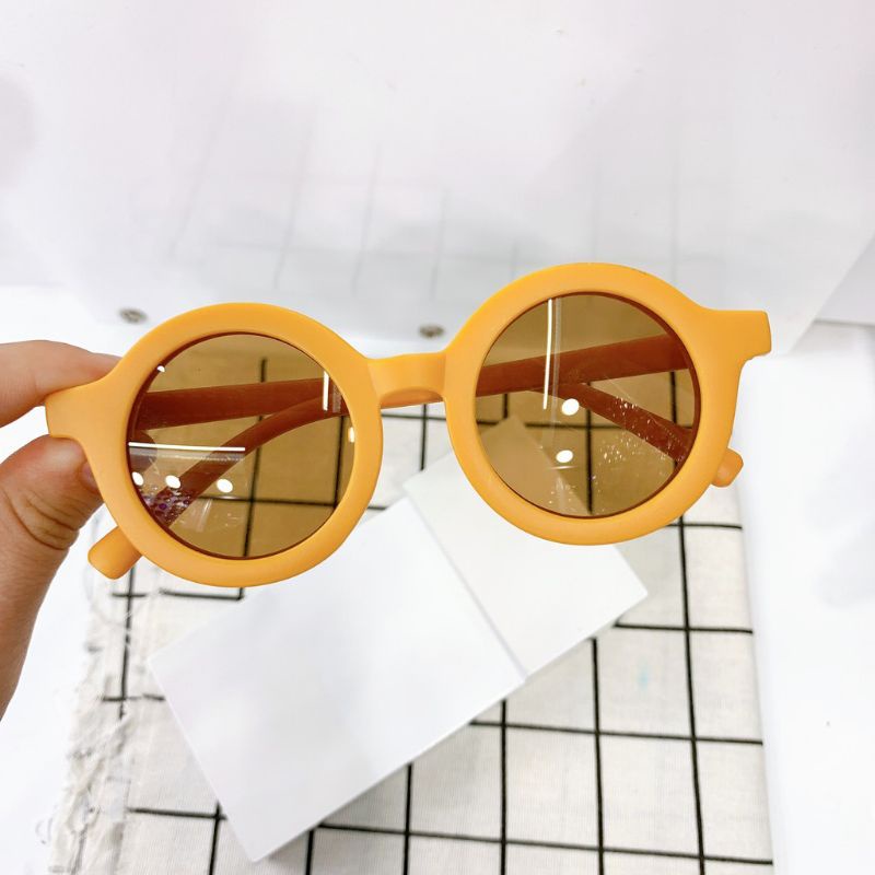 DK Kacamata Anak / Fashion Anak Terbaru FRAME 0-6y Bulat Unisex High Quality Import-Kuning
