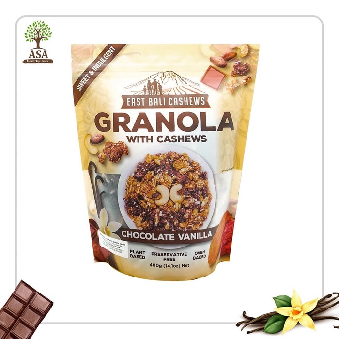 

Jual East Bali Cashews Granola Chocolate Vanilla
