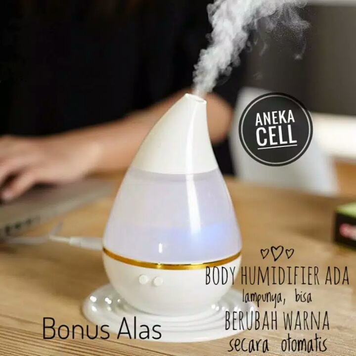 [TAFFWARE] Humidifier Aromatherapy Ultrasonic Pewangi Ruangan Air Diffuser Aroma Terapi Purifier Oil Nano Spray-Transparan 7 Warna