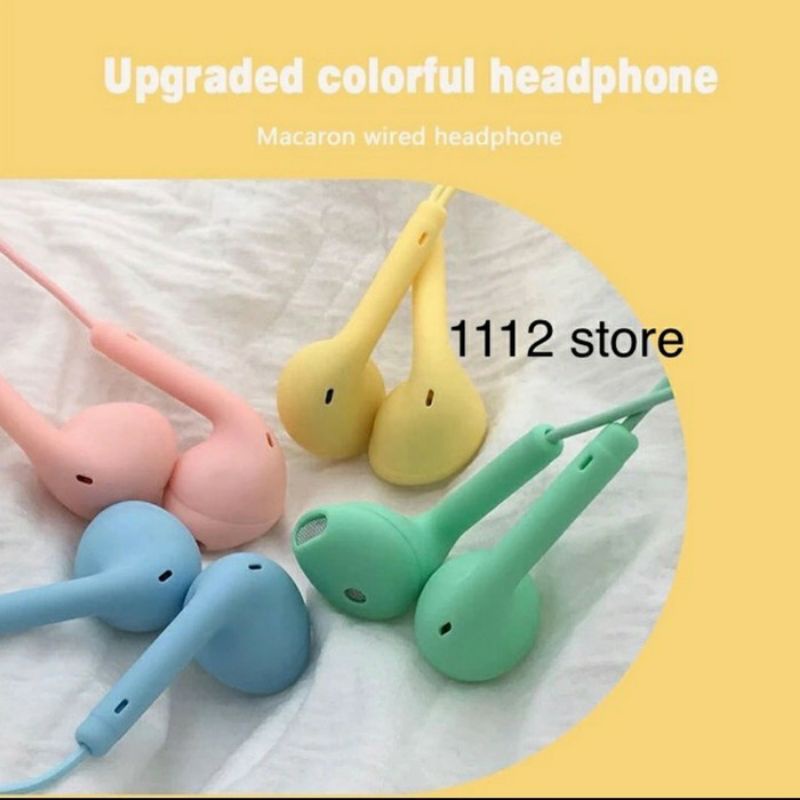 Handfree Headset Macaron U19 Oraimo Hifi Extra Bass Henset Musik High Quality