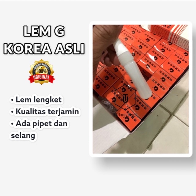 

LEM G KOREA ASLI “ORIGINAL”(Botol gemuk) ISI PENUH