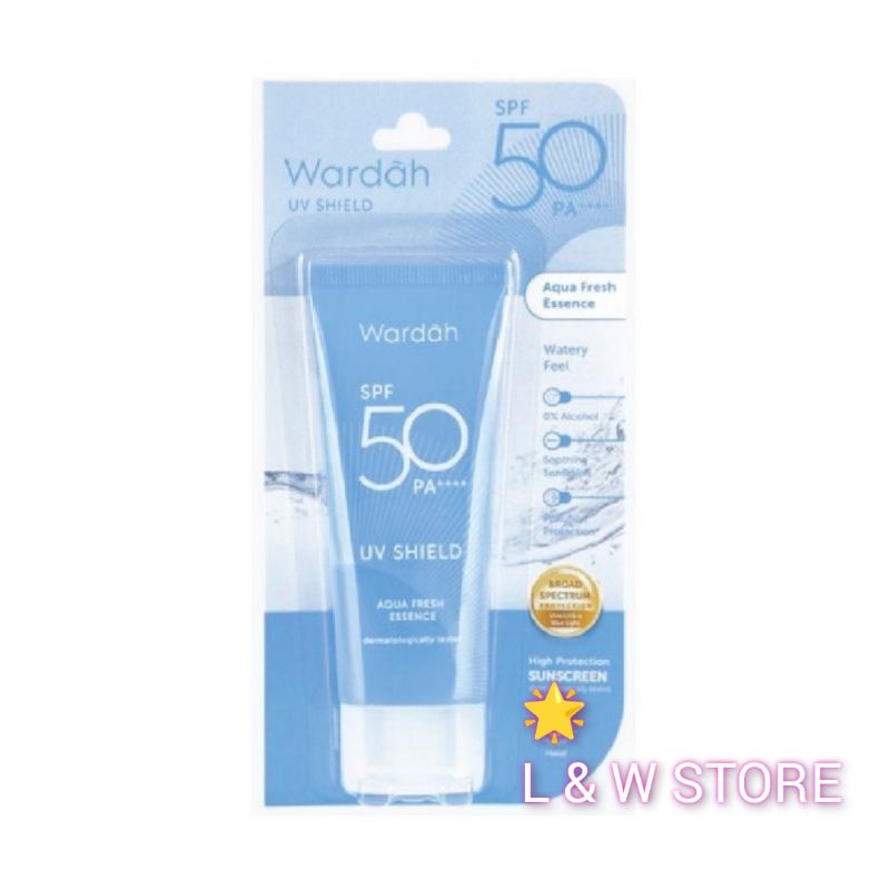 Wardah UV Shield SPF 50 Pa++++Agua Fresh Essence/Wardah Sunscreen spf 50 Pa++++