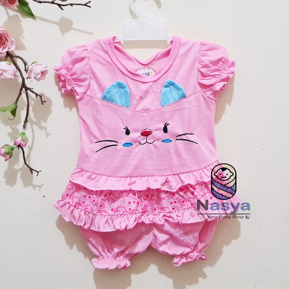 [N-091] Baju bayi Lengan Pendek / setelan baju bayi motif lucu MURAH