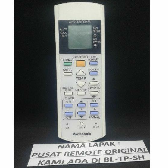 REMOTE REMOT AC PANASONIC ECONAVI AUTO COMFORT NANOE G TITIK 3 ORIGINAL ASLI