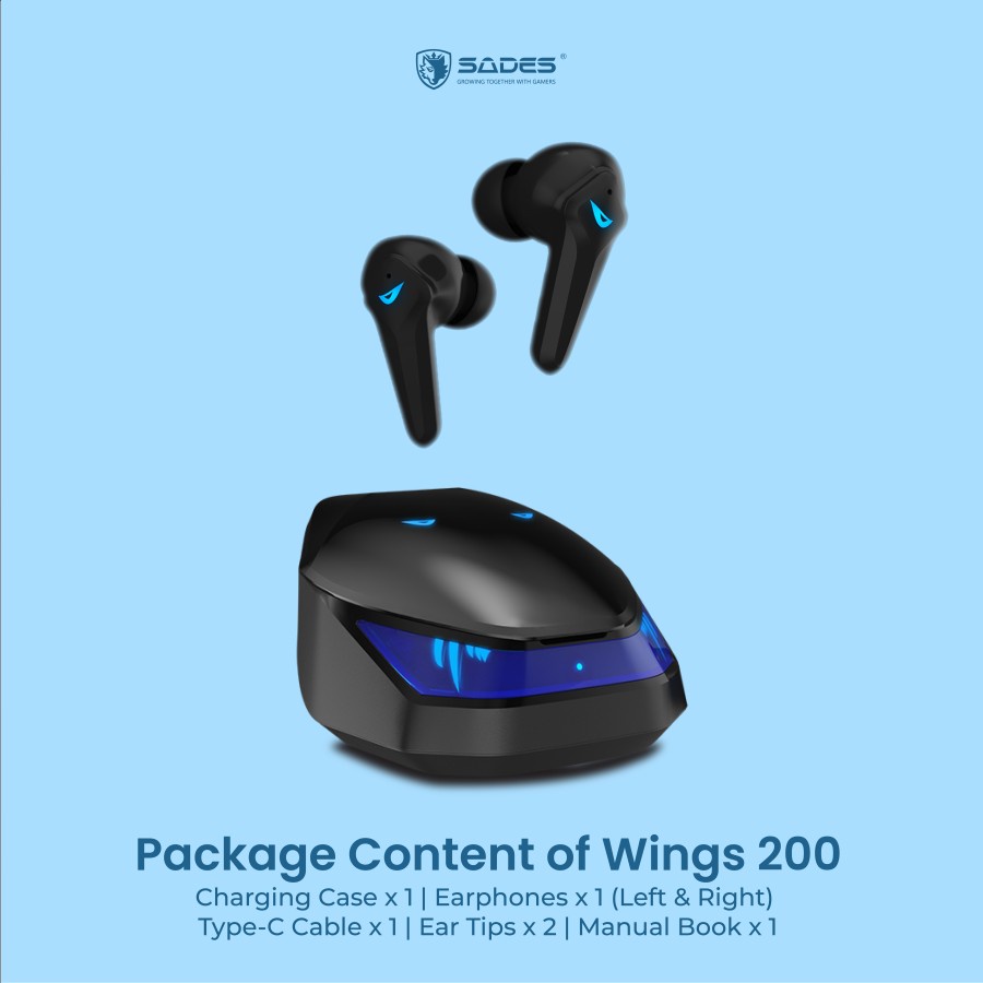 Earphone Sades Wings 200 / Wings200 TWS Low Latency