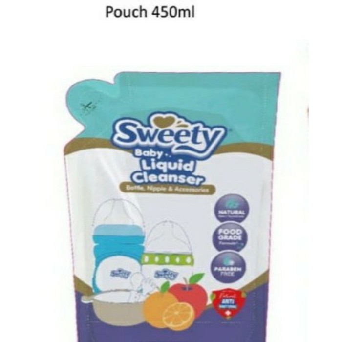 Sweety Baby Liquid Cleanser for Bottle, Nipple &amp; Accessories - Pouch 450ml