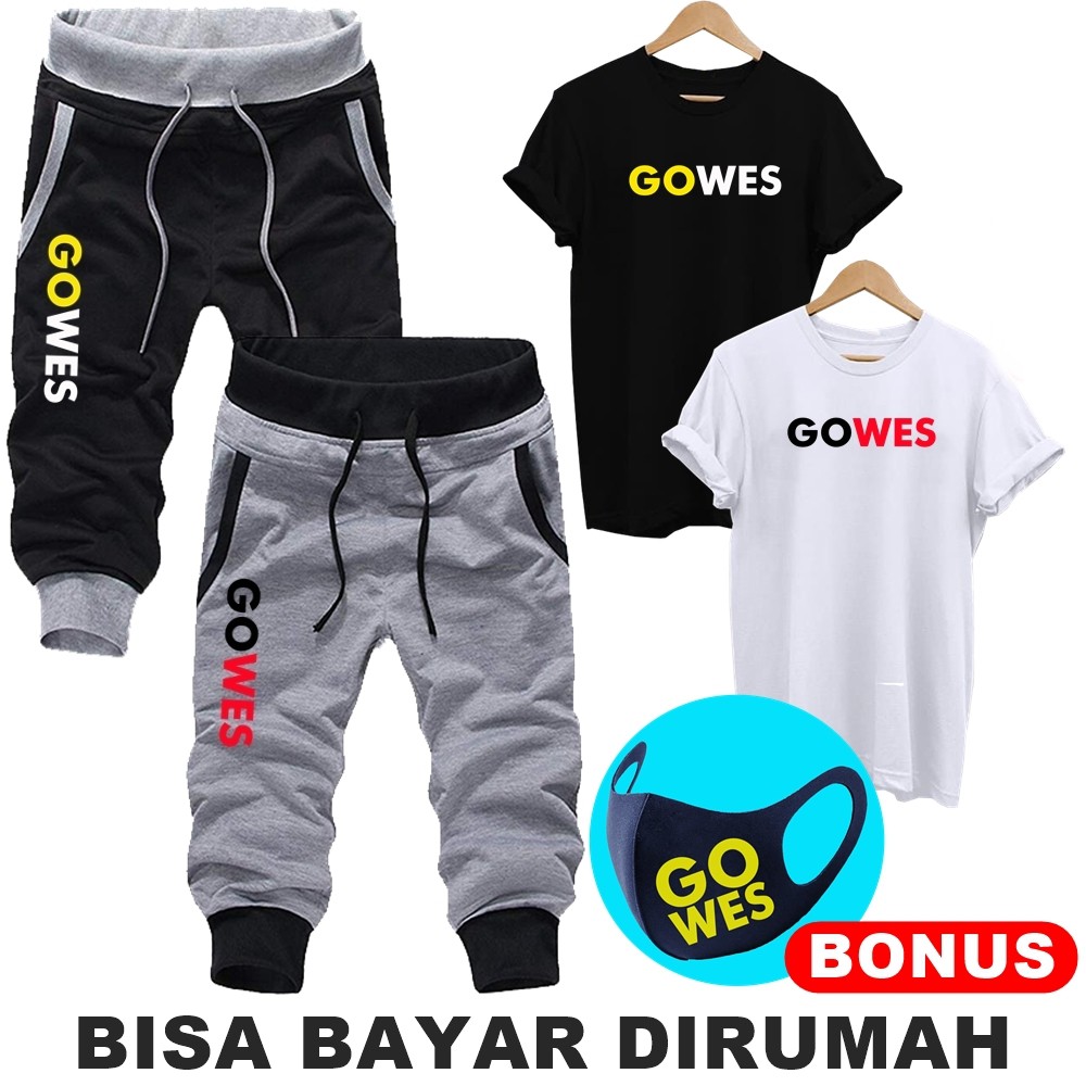 Celana Jogger Premium GOWES Free Kaos Masker GOWES Celana Jogger Premium GOWES Free Kaos Masker GOWES