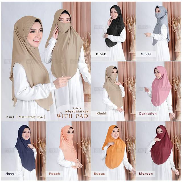 Hijab Syria Malaya Withpad 2in1