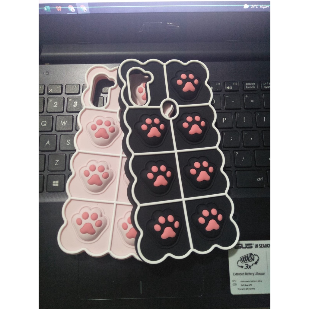 Case paw pop it Samsung A11 M11 silikon push bubble fidget case stress reliever