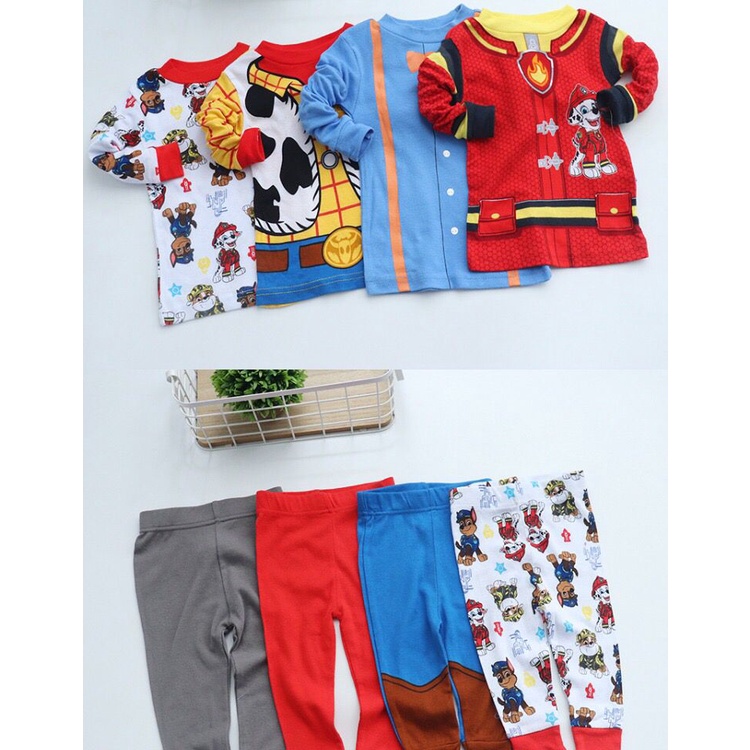 BAJU PIYAMA WOODY TOY STORY BUZZ BALITA BAYI ANAK KOSTUM IMPOR LEMBUT