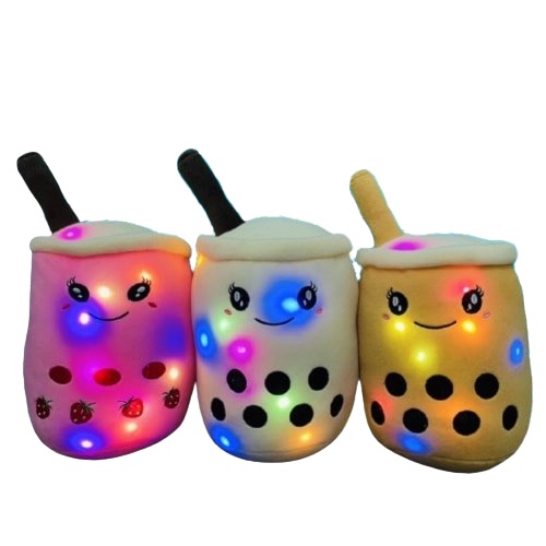Boneka BOBA LED LAMPU KEDIP Boba Cangkir Milk Tea Bahan yang lembut dan aman untuk anak-anak Tinggi 