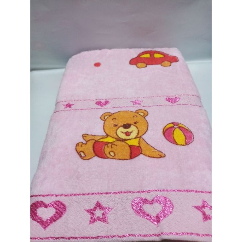 HANDUK MANDI BAYI TWIN BESAR WARNA SIZE 60X120cm-Handuk bayi twin besar warna-handuk bayi besar murah