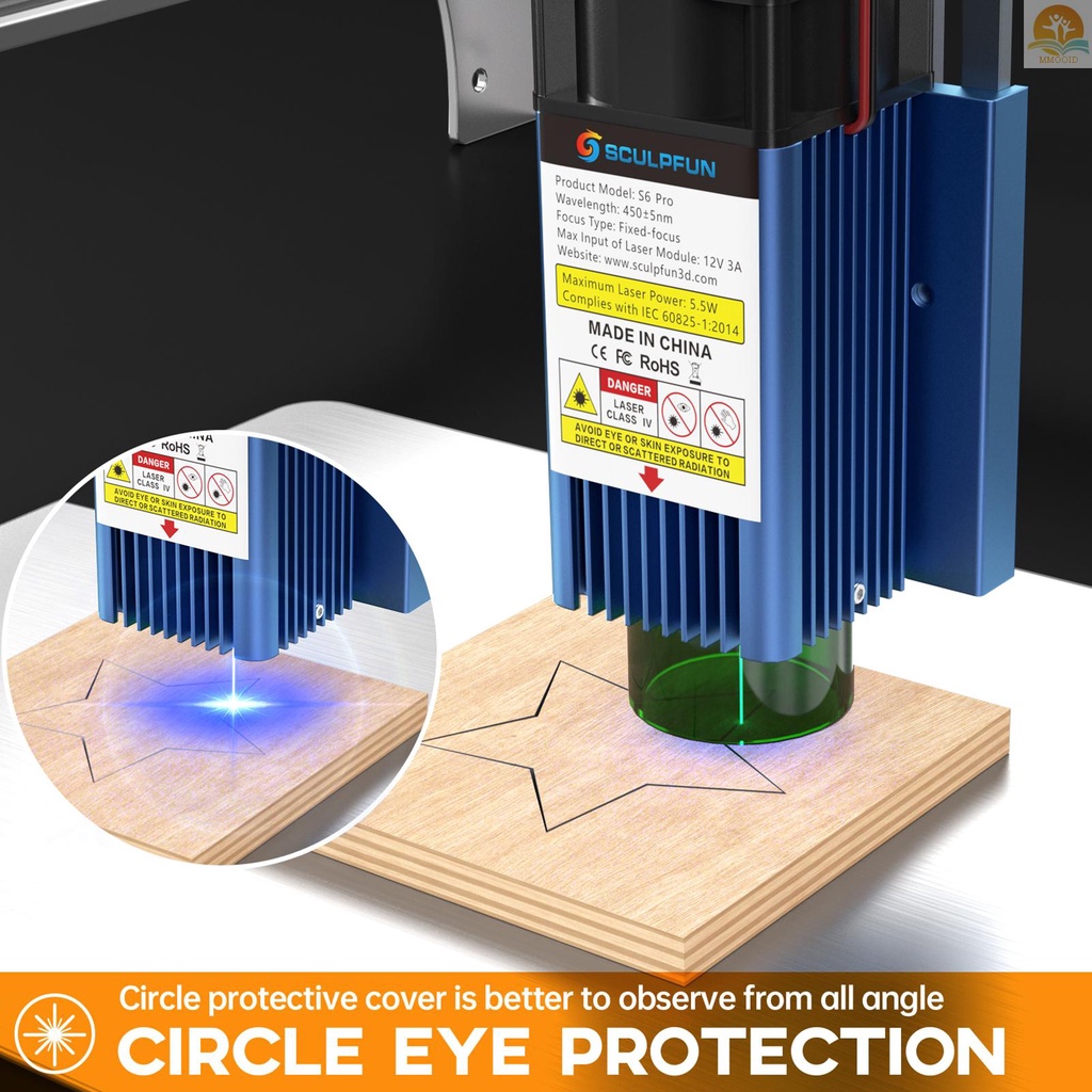 Modul Kepala Laser Ukiran Kayu Logam Akrilik Cutting Model S6 PRO