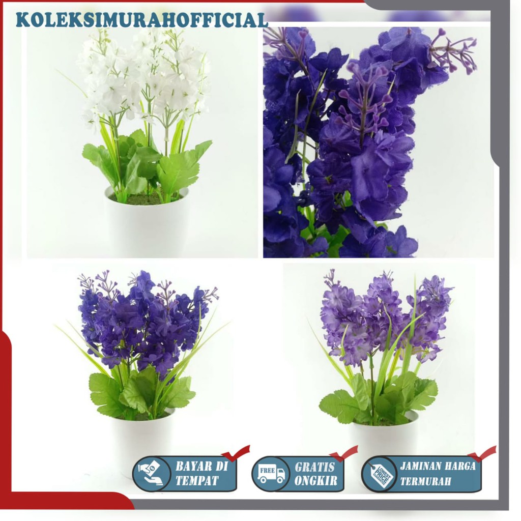 COD BUNGA PLASTIK BUNGA PAJANGAN IMITASI BUNGA ARTIFISIAL BUNGA LAVENDER TANAMAN HIAS PLASTIK BP8834-1
