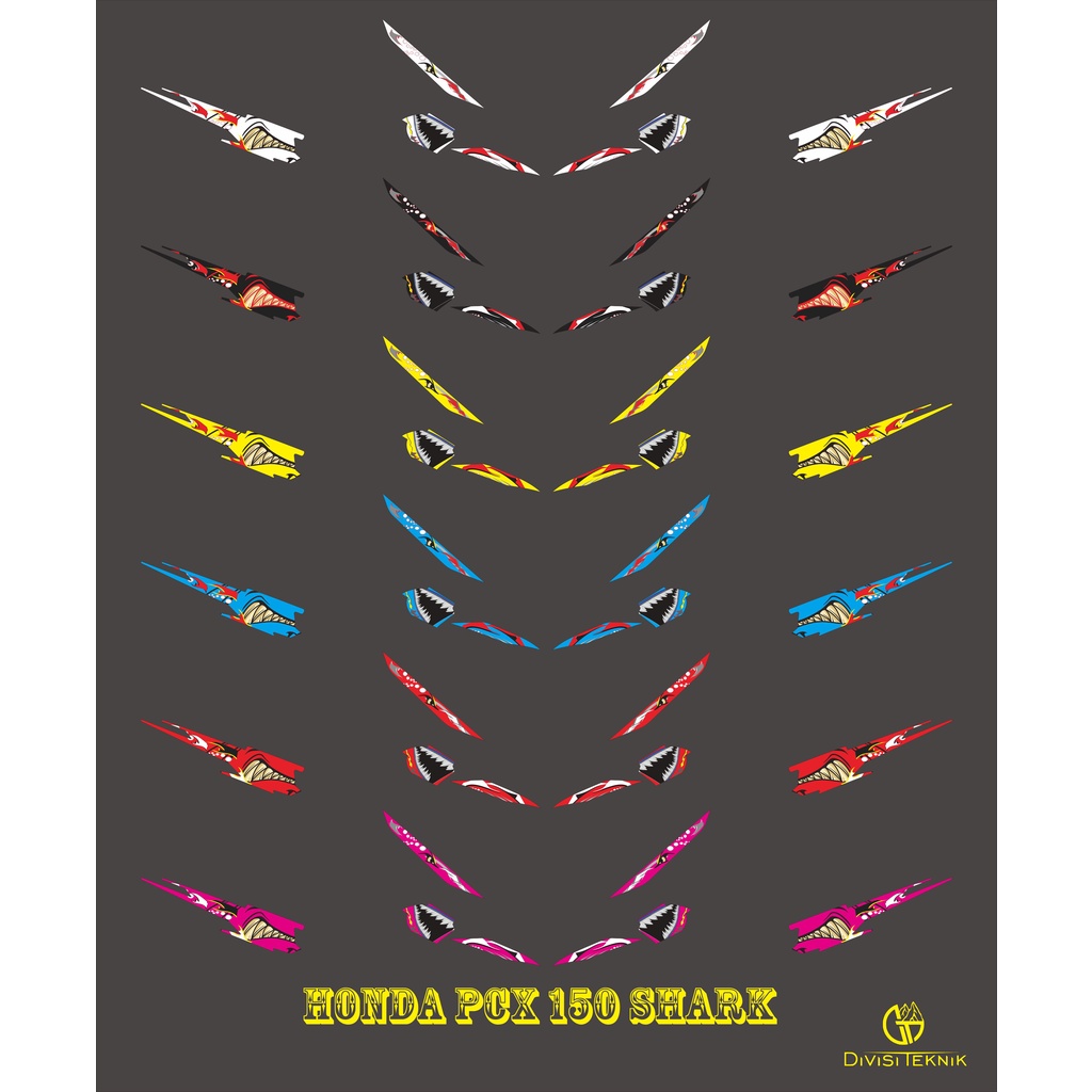 Striping  / Stiker / List Striping / Decal / Stiker Variasi honda pcx 150 shark