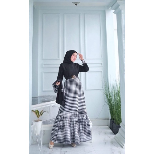 ONE SET ADELIA KOTAK//ADELIA GAMIS ROMPI//SET DRESS ROMPI Katun Haruka