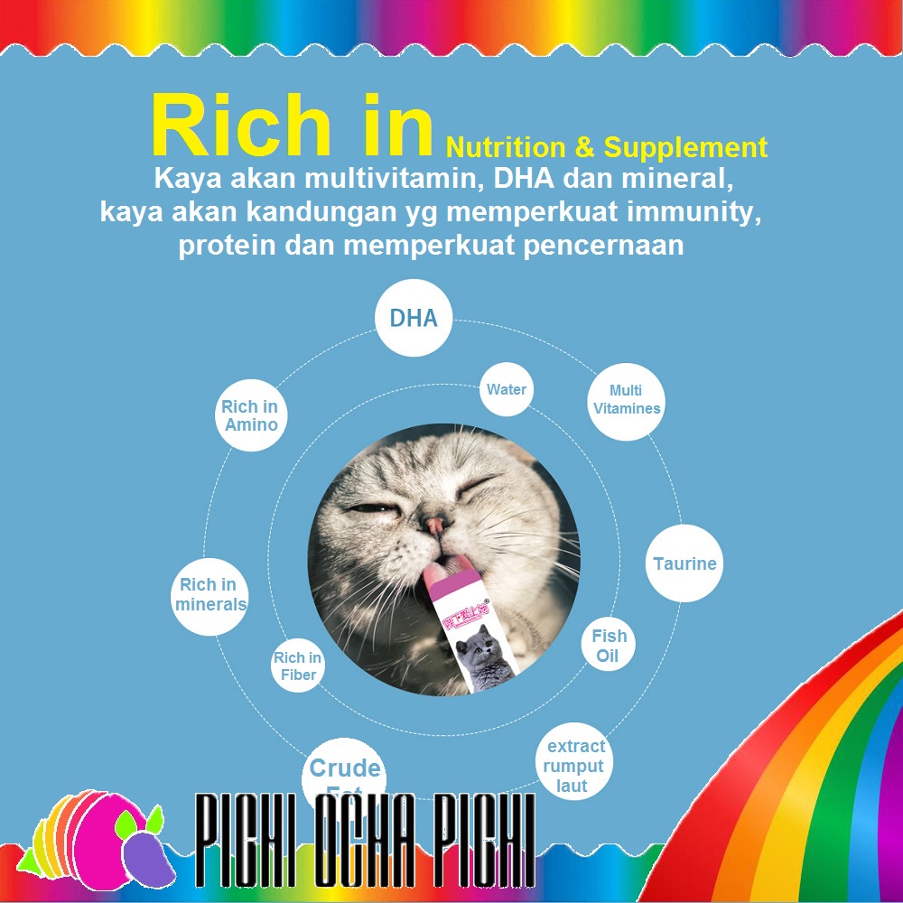 Cat Treat Snack Wet Food 15 g Cemilan Kucing Kitten 6 Rasa by BiXiaAiShangTa