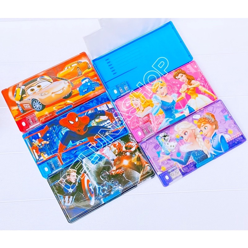 

DL676S Tempat Pensil Kotak Pensil Magnet Jumbo motif karakter unicorn spiderman princess