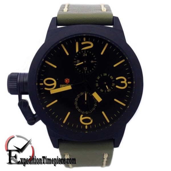 Jam Tangan Expedition E 6339 B Black Cream Green