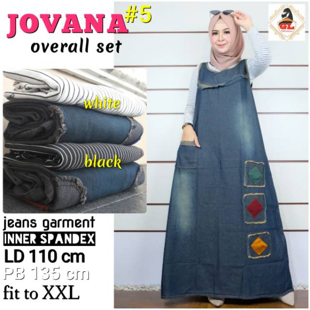 Baju Wanita Jovana#5 Overal  Set 100%  ORI By GL