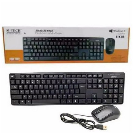 ITSTORE Paket Combo Keyboard  Mouse USB Kabel M-tech Mtech Votre Komputer PC Laptop Murah Support Windows 7 8 10 Mac