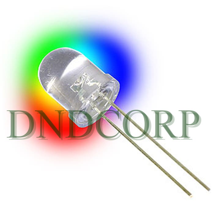 LED 10 mm Putih nyala -3 Warna