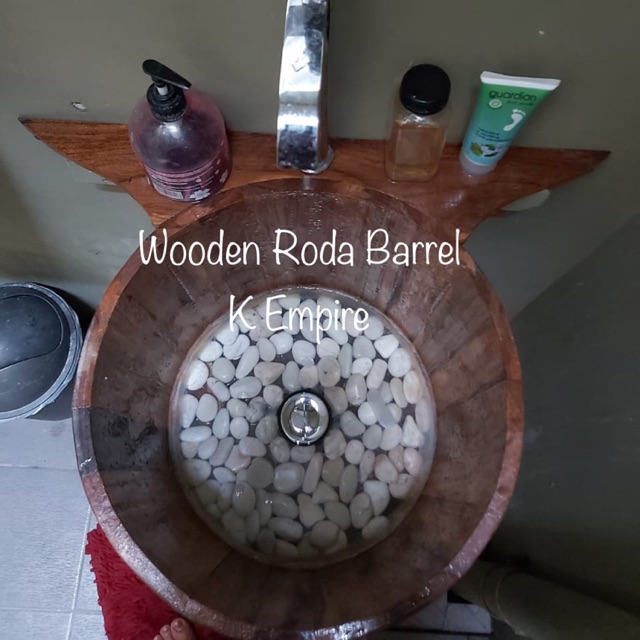 Wastafel Barrel dan Ember Barrel Kayu Pesanan II