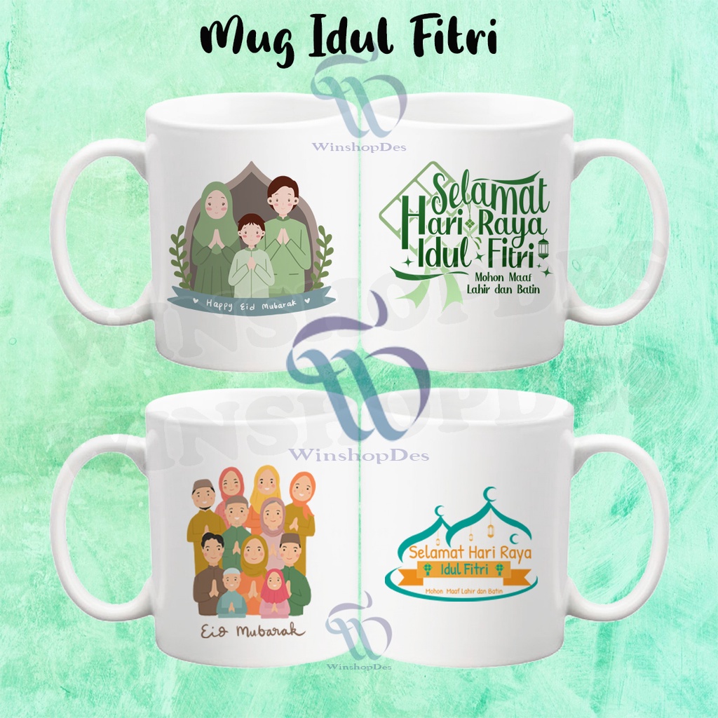 MUG LEBARAN/MUG IDUL FITRI/MUG EID MUBARAK/MUG CUSTOM (PALING MURAH)