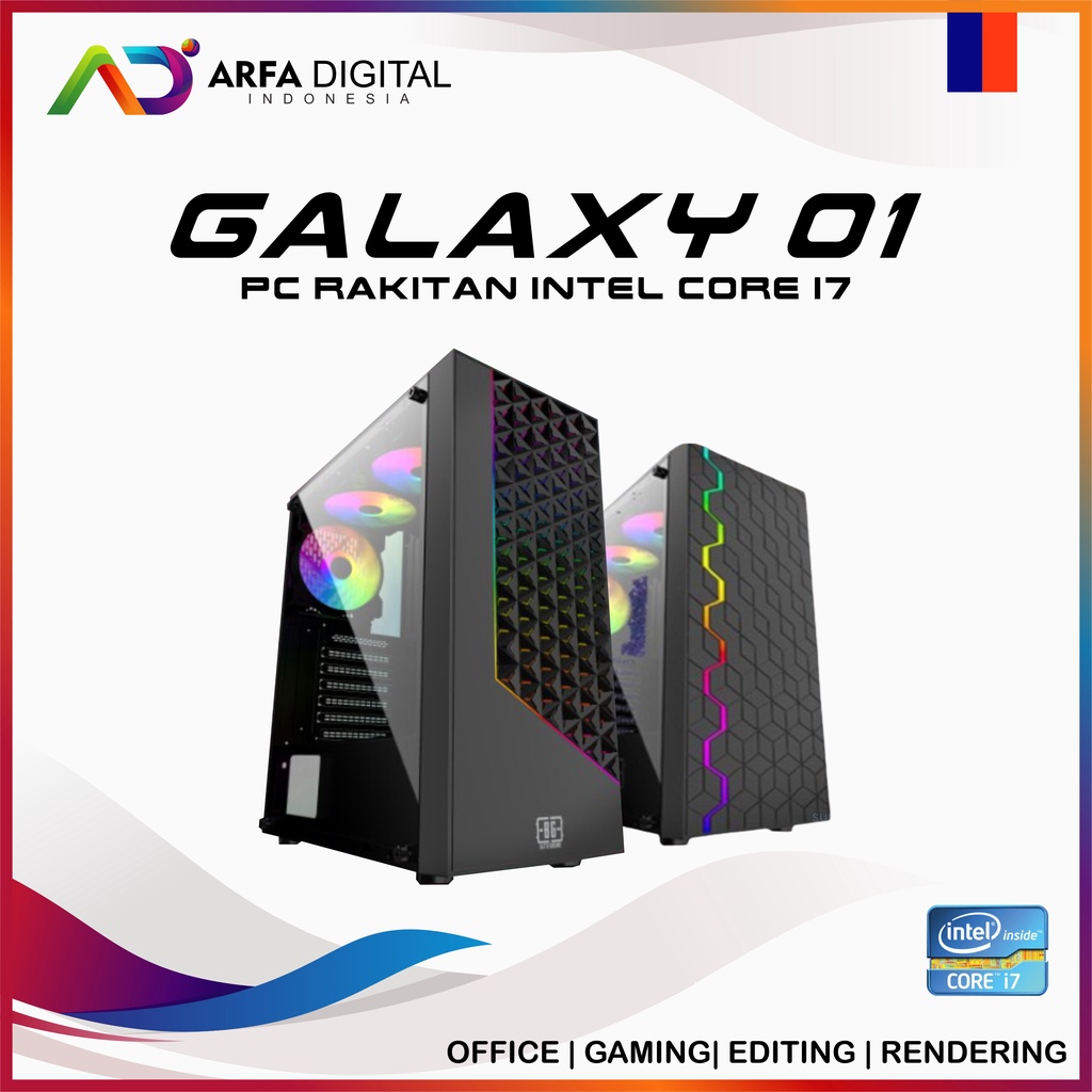 PC Gaming Live Streaming &amp; Editing Rendering Intel Core i7 4790 RAM 16GB SSD 128GB  VGA Card 4GB HDD 500GB Siap Pakai  GL01