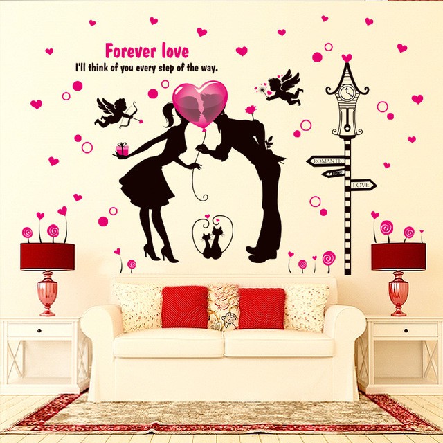 Reliza Wall Sticker Lampu Forever Love Romantic Stiker Dinding LDR8213